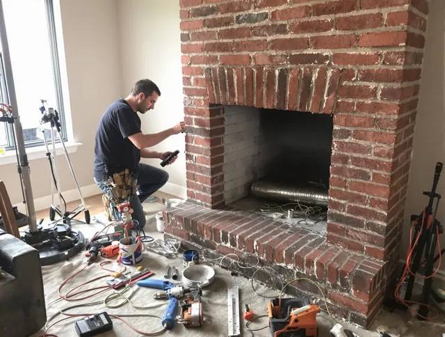 University Heights Chimney Sweep specialist finalizing chimney liner service in University Heights, OH