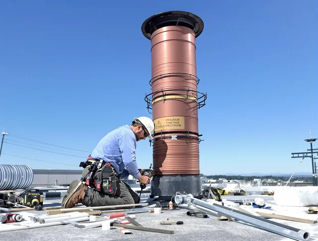 Installed chimney liner by University Heights Chimney Sweep in University Heights, OH