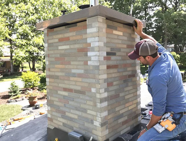 University Heights Chimney Sweep completing a modern chimney remodel in University Heights, OH