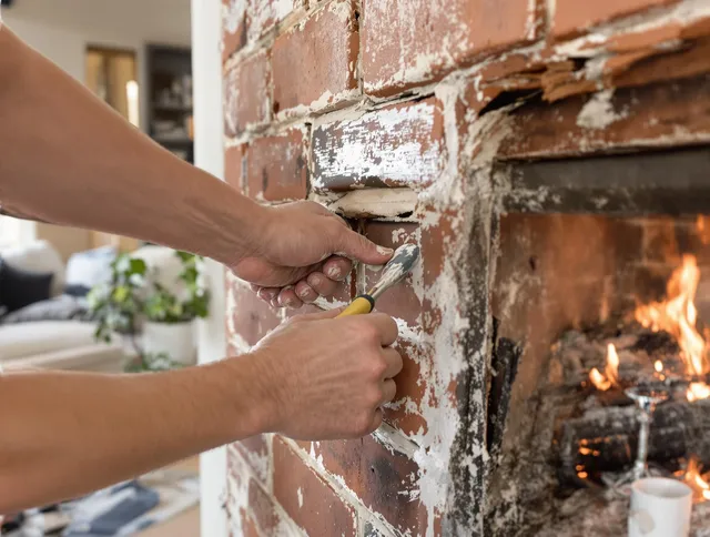 Routine fireplace repair by University Heights Chimney Sweep in University Heights, OH