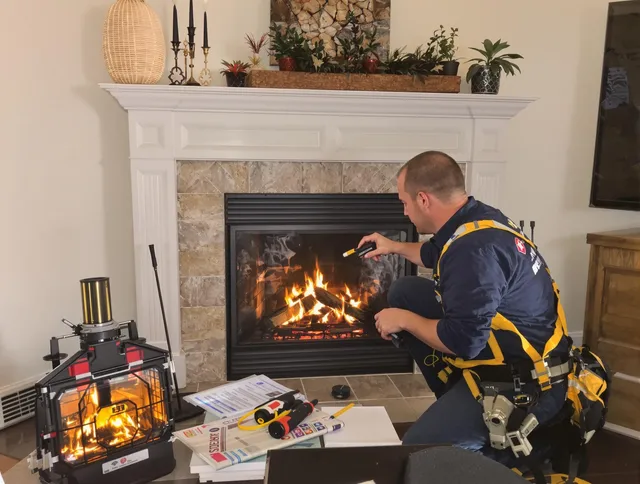 Safety-focused fireplace inspection by University Heights Chimney Sweep in University Heights, OH