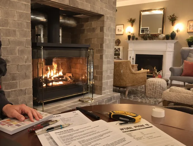 University Heights Chimney Sweep verifying fireplace safety measures in University Heights, OH